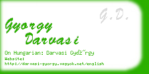 gyorgy darvasi business card